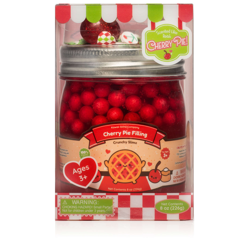 Cherry Pie Filling Jelly Cube Slime