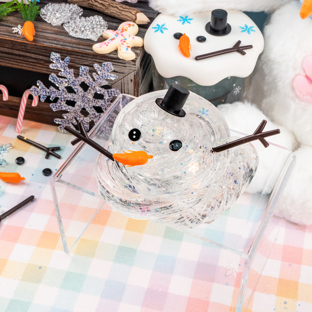 Melted Snowman Clear Putty Signature Dome™ Slime