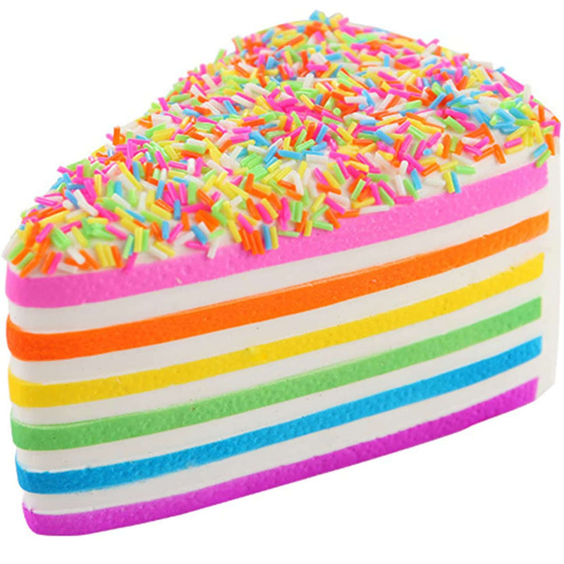 Jumbo Rainbow Cake Squishy 9 x 5 Inches