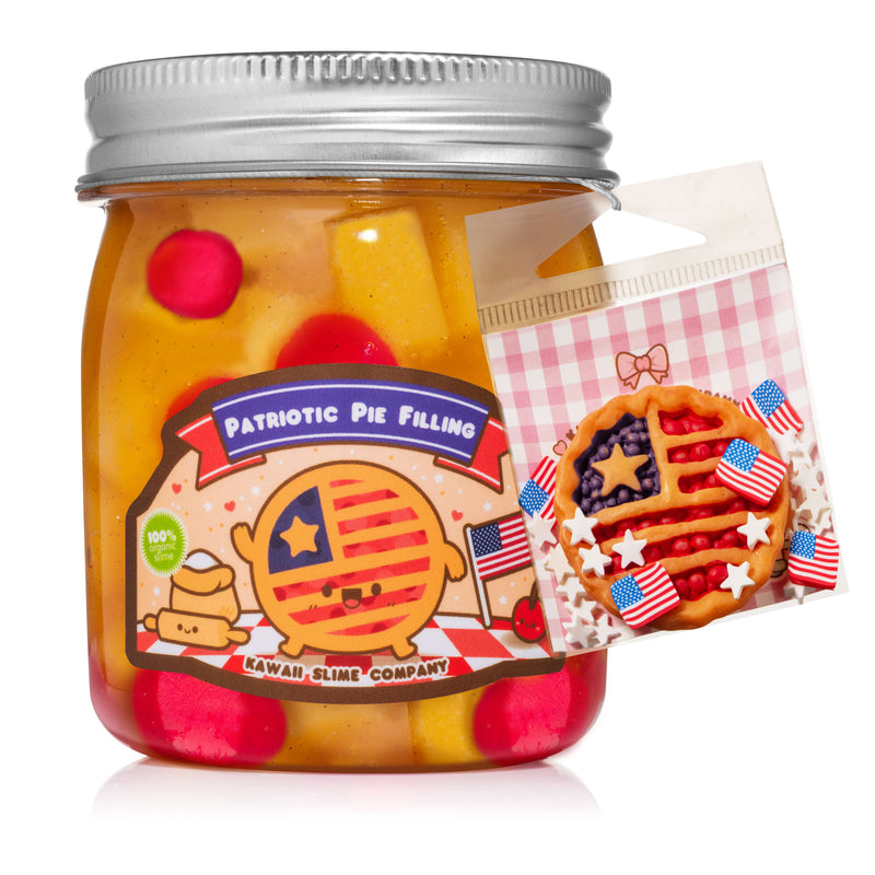 Patriotic Pie Filling Jelly Cube Slime