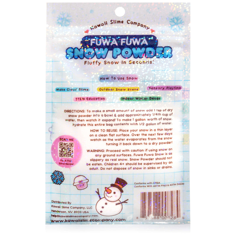 Let it Snow Instant Snow Powder for Slime and Holiday Decorations