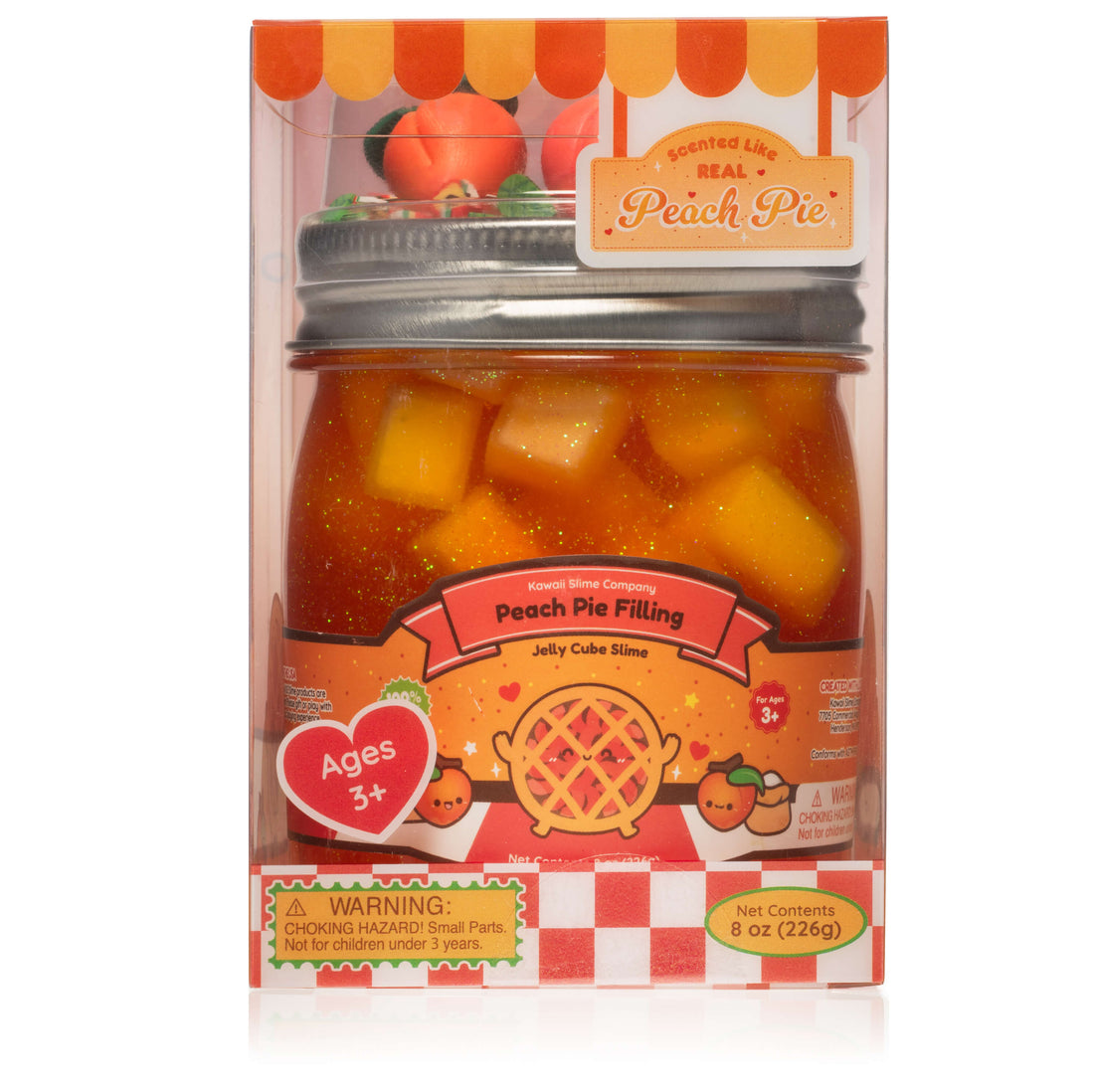 Peach Pie Filling Jelly Cube Slime