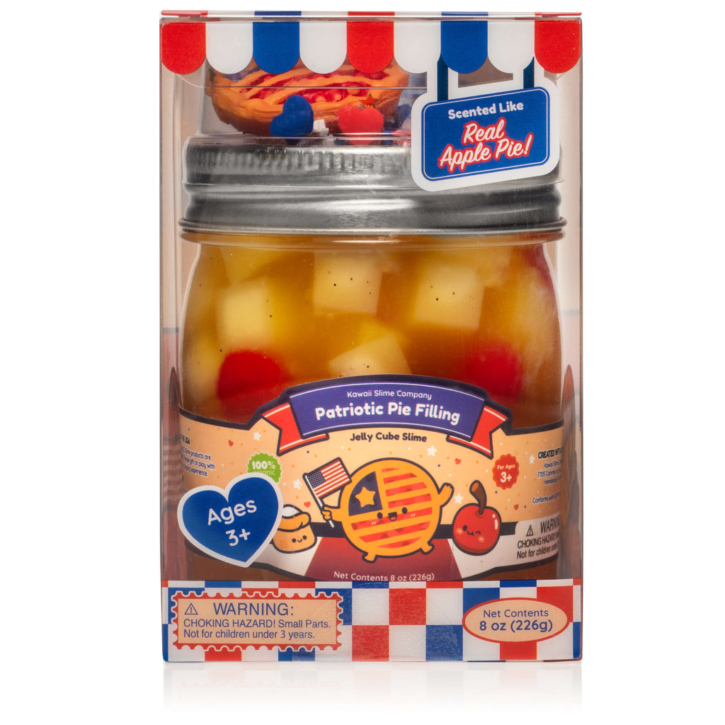 Patriotic Pie Filling Jelly Cube Slime