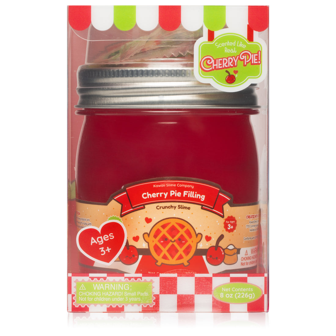 Cherry Pie Filling Jelly Cube Slime
