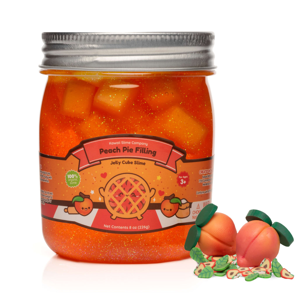 Peach Pie Filling Jelly Cube Slime