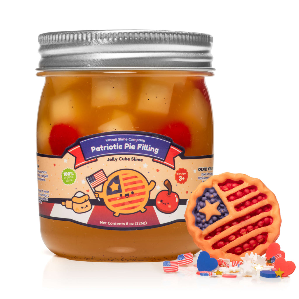 Patriotic Pie Filling Jelly Cube Slime