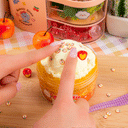 Apple Pie à la Mode Jelly Cube Signature Dome™ Slime