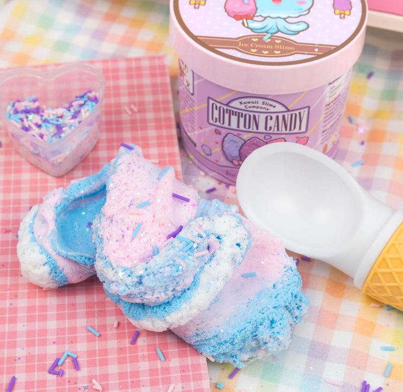 Cotton Candy Scented Ice Cream Pint Slime - Kawaii Slime – The Red Balloon  Toy Store