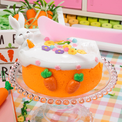 Frosted Carrot Cupcake Cloud Creme Signature Dome™ Slime