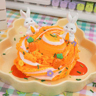 Frosted Carrot Cupcake Cloud Creme Signature Dome™ Slime