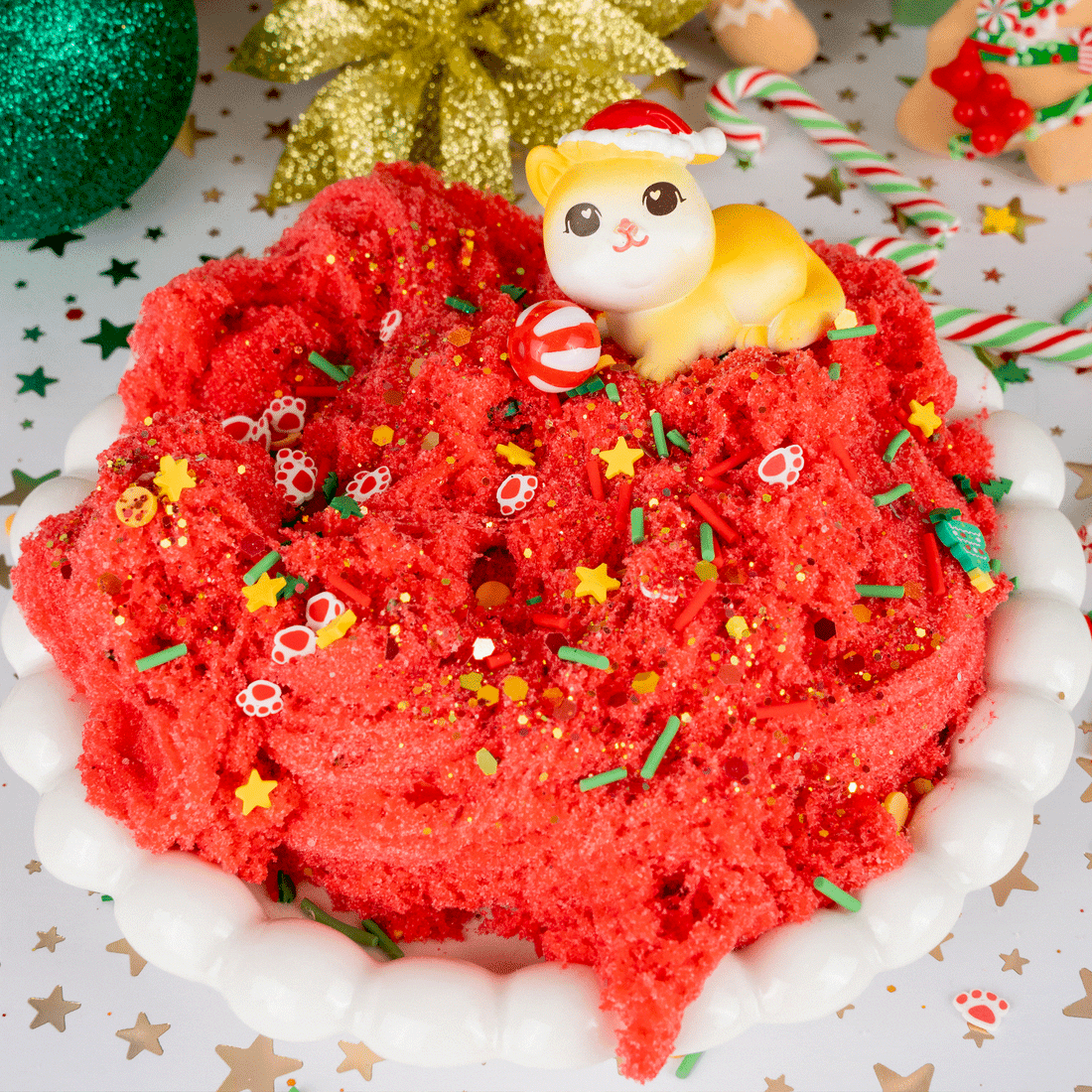 Meowy Christmas Cloud Signature Dome™ Slime