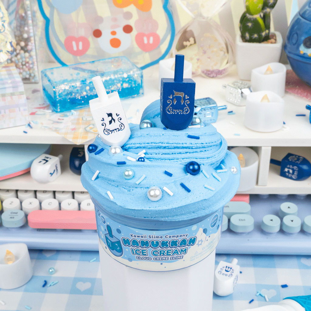 Hanukkah Ice Cream Cloud Creme Signature Dome™ Slime