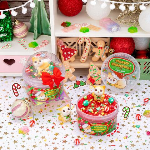 Meowy Christmas Cloud Signature Dome™ Slime