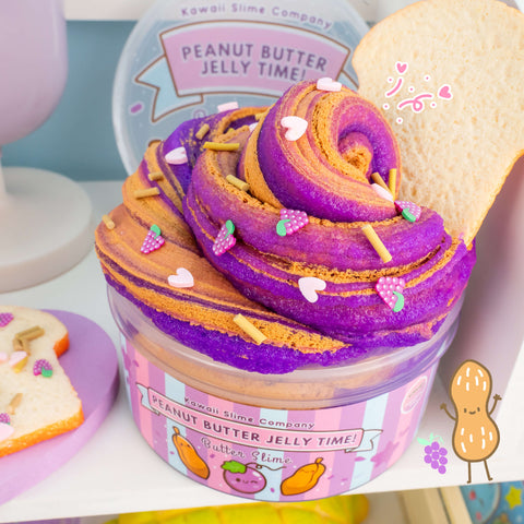 SALE! Peanut Butter Jelly Time Grape 2 Slimes In 1 Signature Dome™ Slime