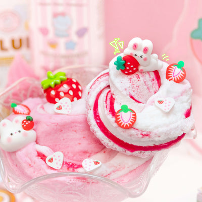 Straw-Bunny Sponge Cake Cloud Creme Signature Dome™ Slime