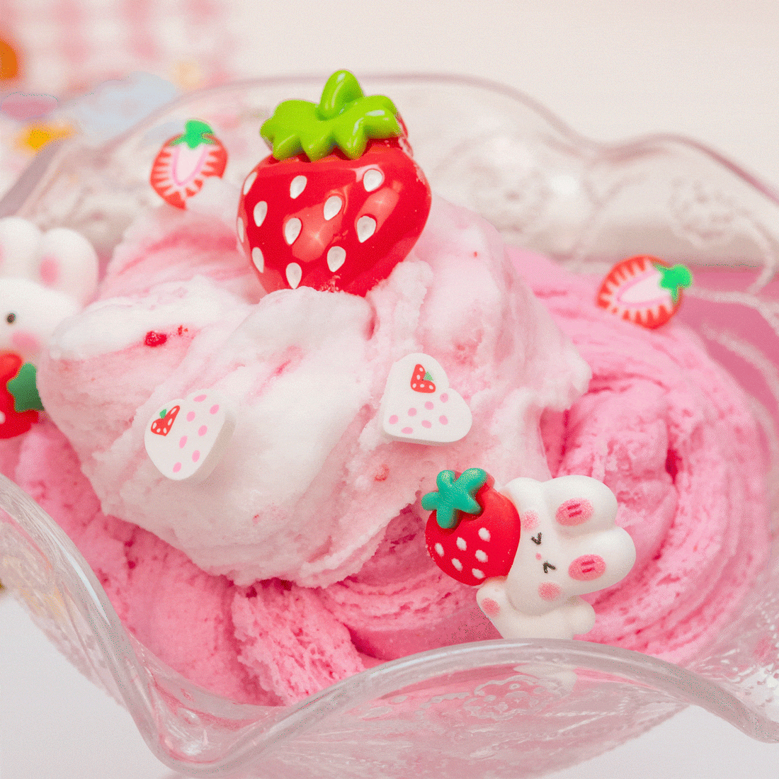 Straw-Bunny Sponge Cake Cloud Creme Signature Dome™ Slime