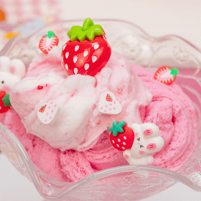 Straw-Bunny Sponge Cake Cloud Creme Signature Dome™ Slime