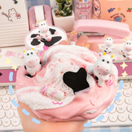 Straw-Dairy Cow 2 Slimes in 1 Signature Dome™ Slime