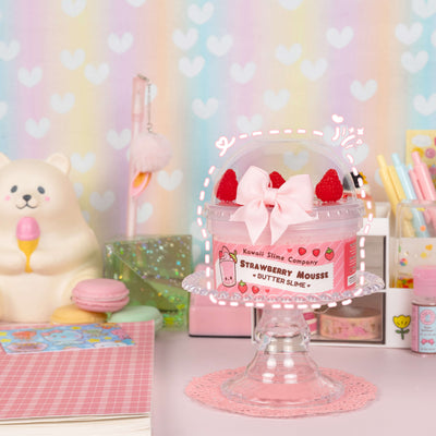 Strawberry Mousse Fluffy Butter Signature Dome™ Slime