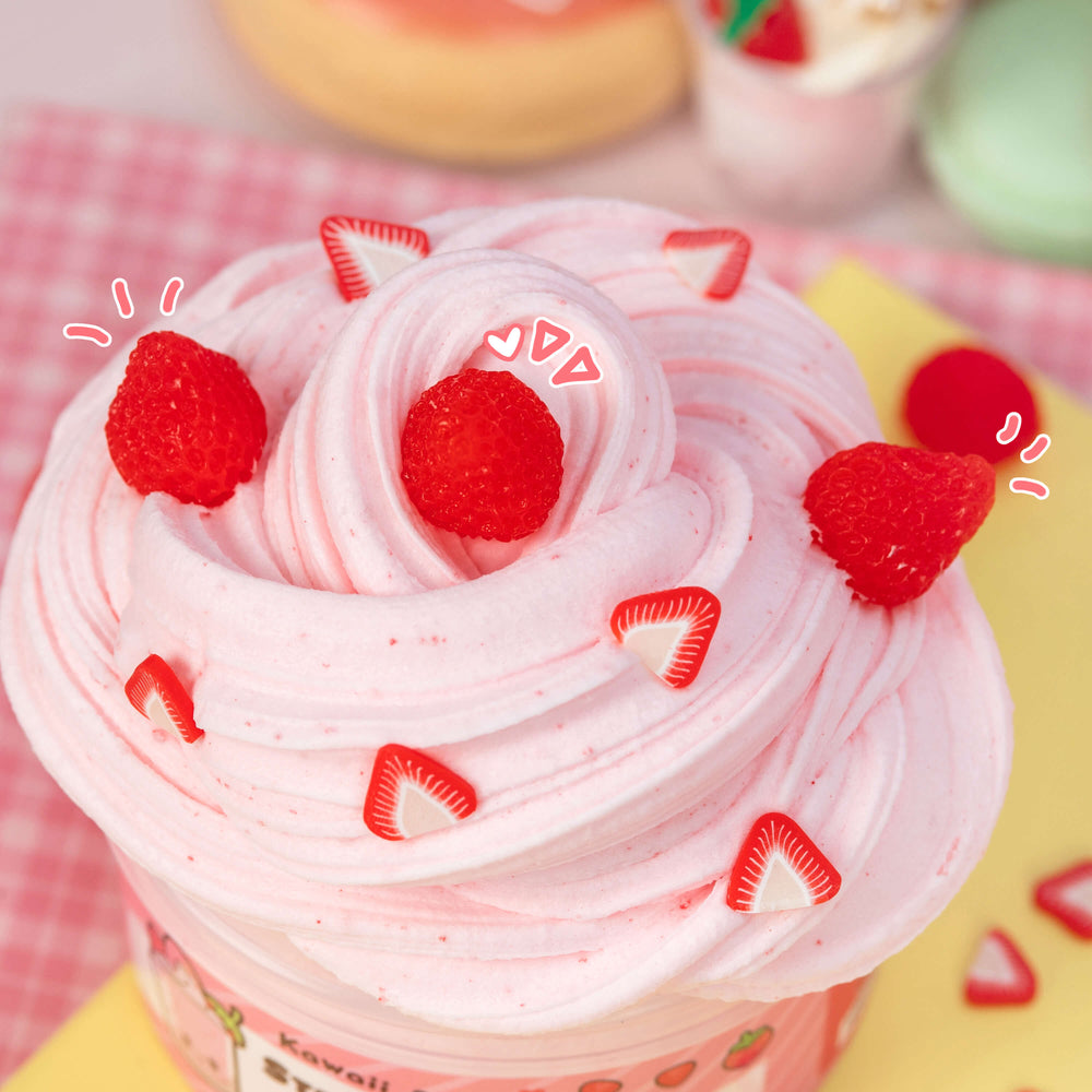 Strawberry Mousse Fluffy Butter Signature Dome™ Slime