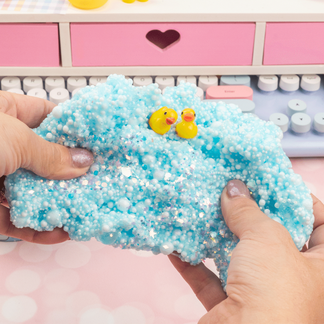 Squeaky Clean Bubble Bath Floam Signature Dome™ Slime