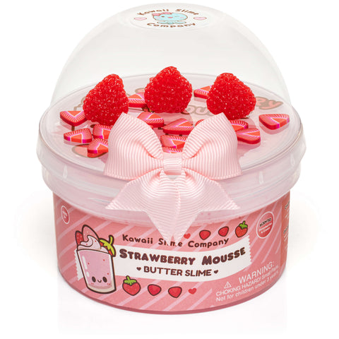 Strawberry Mousse Fluffy Butter Signature Dome™ Slime