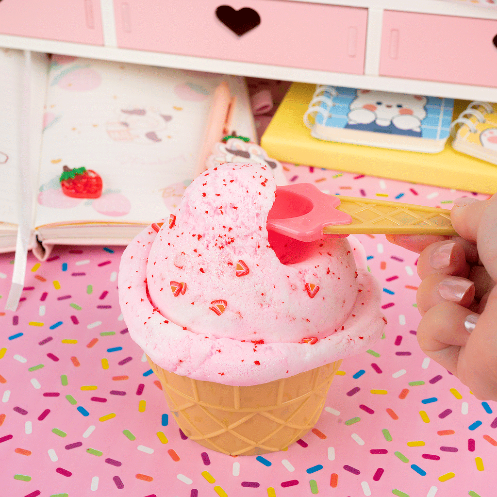Strawberry Scented Ice Cream Pint Slime