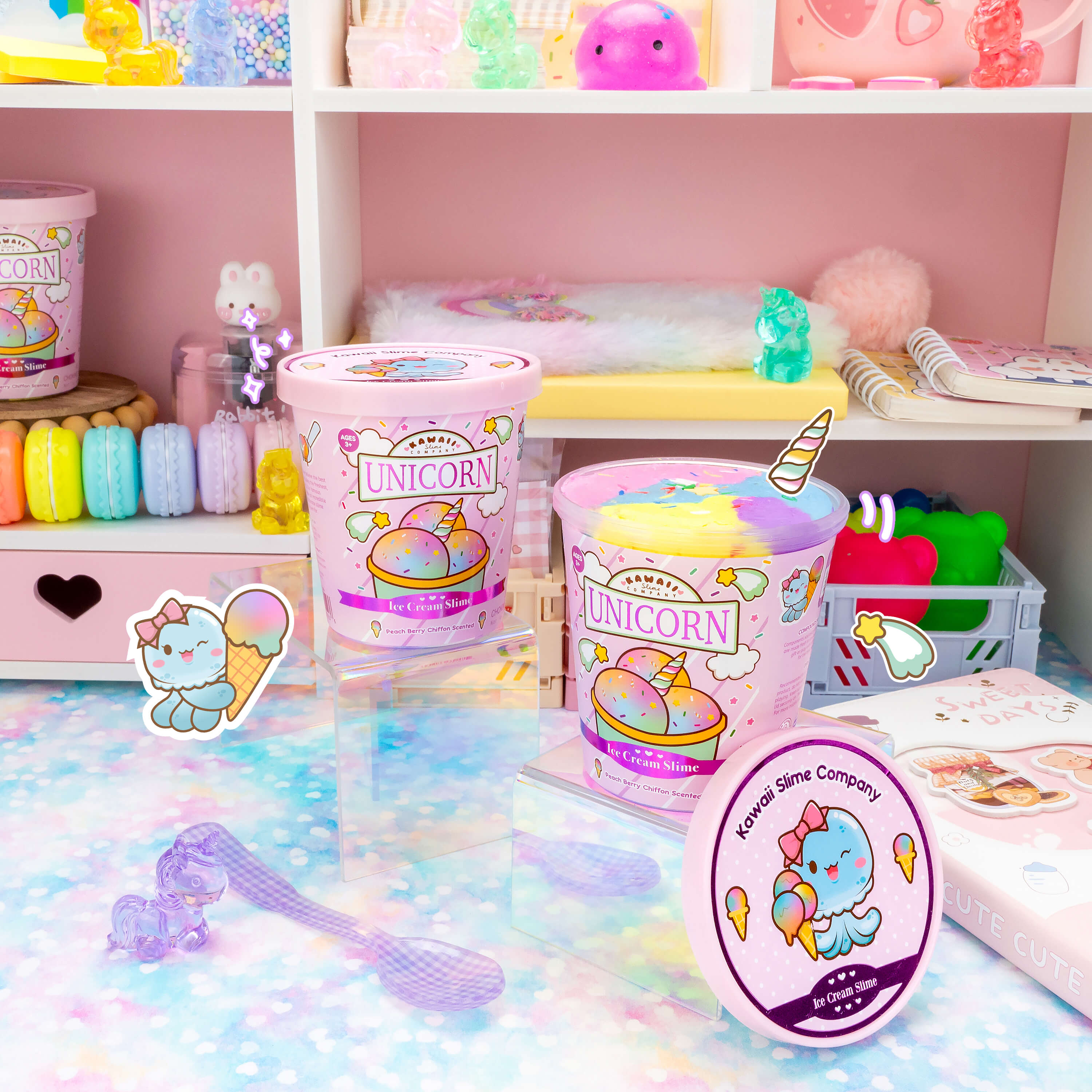 Unicorn Scented Ice Cream Pint Slime – KSC