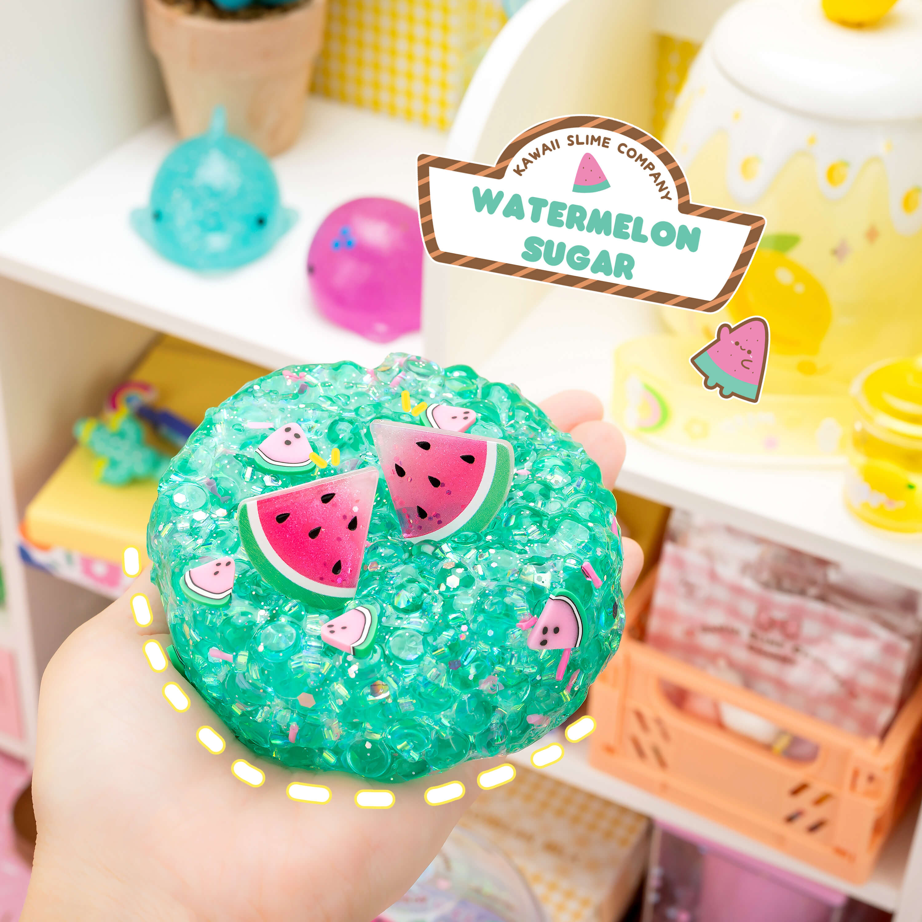 Watermelon Sugar Fishbowl Bingsu Crunchy Signature Dome™ Slime – KSC