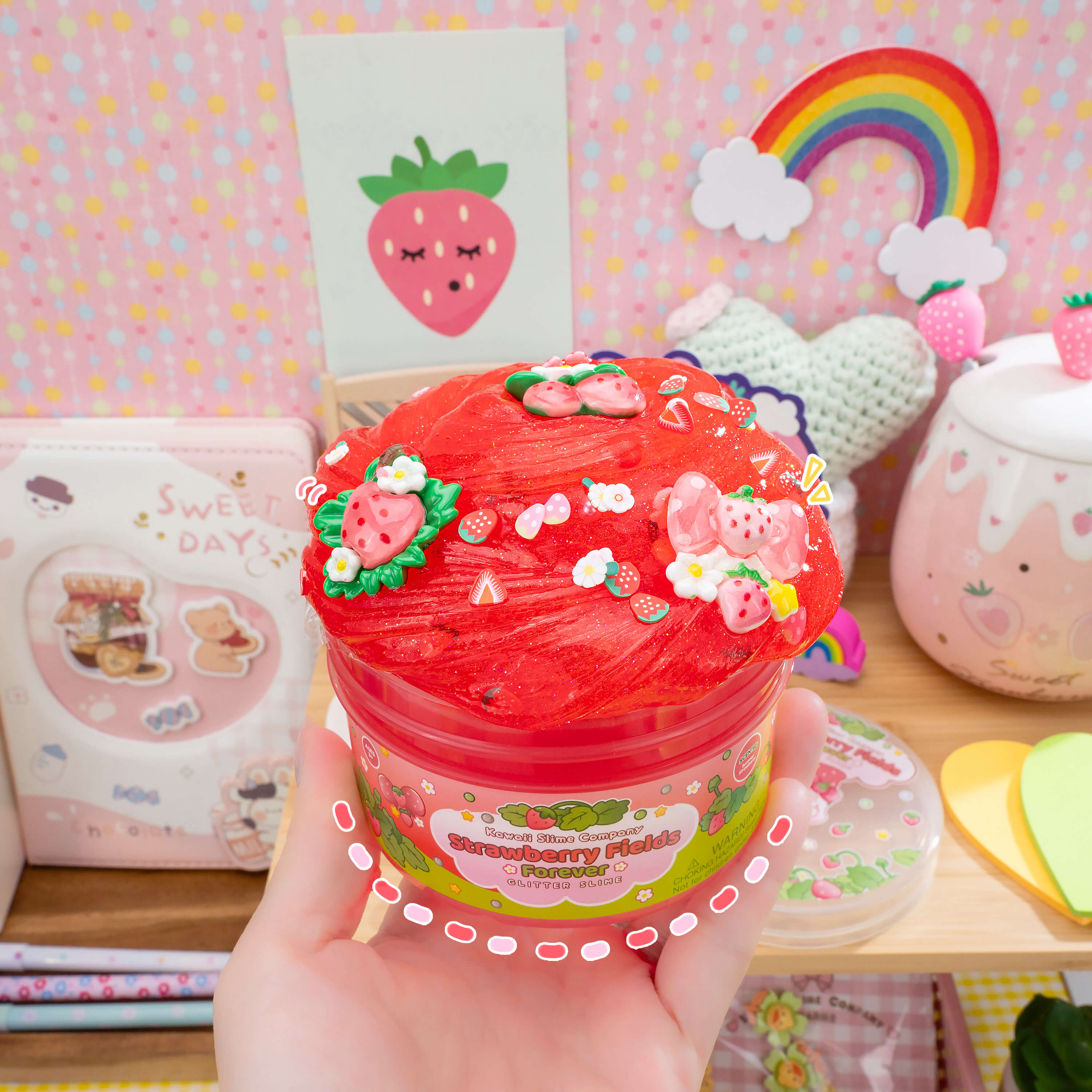 Strawberry Fields Forever Glitter Signature Dome™ Slime – KSC