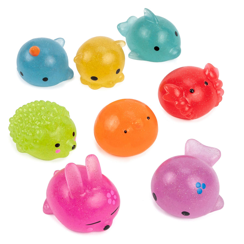 Ganjiang 8 Pack Jumbo Glitter Mochi Squishy Toys Animals Squishy Stress  Reliever