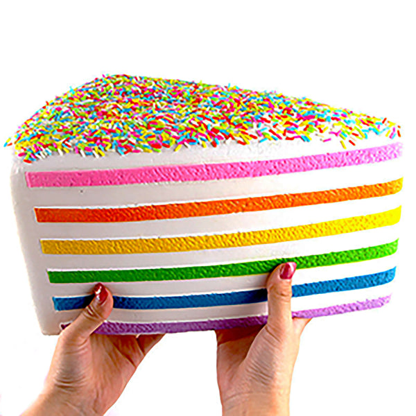 Jumbo Rainbow Cake Squishy 9 x 5 inches (HUGE) – Shop Nichole Jacklyne