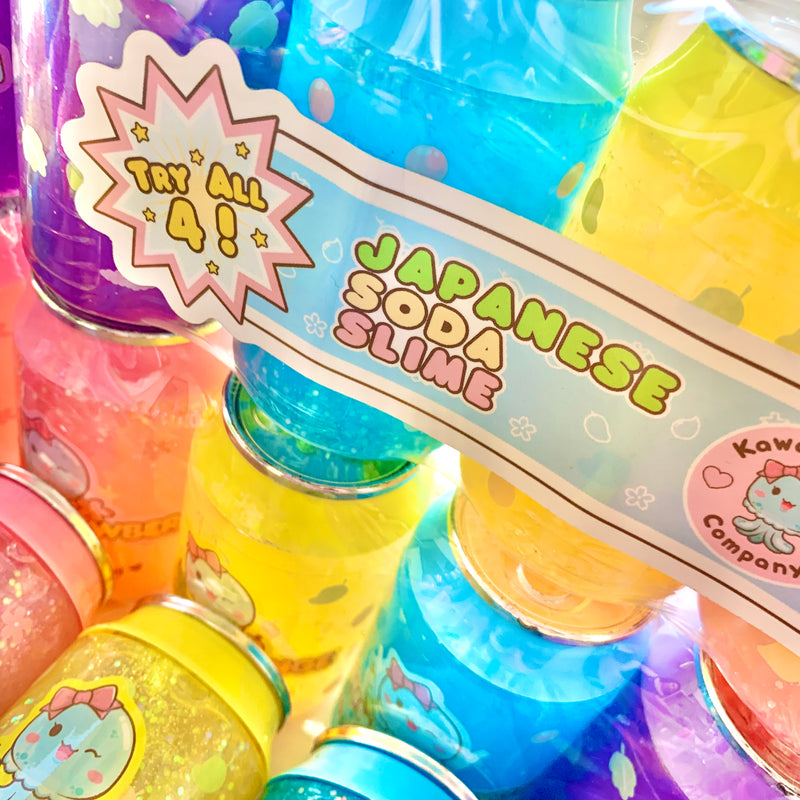 Kawaii Soda Slime 4 Pack - Things They Love